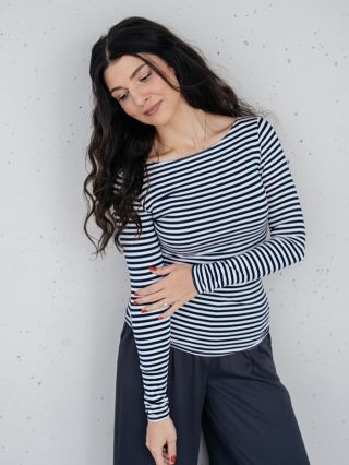 Došili jsme pruhované tričko Amabile s dlouhým rukávem. 💙 Z tenčího bambusu, který je příjemný na těle, odvádí vlhkost a...